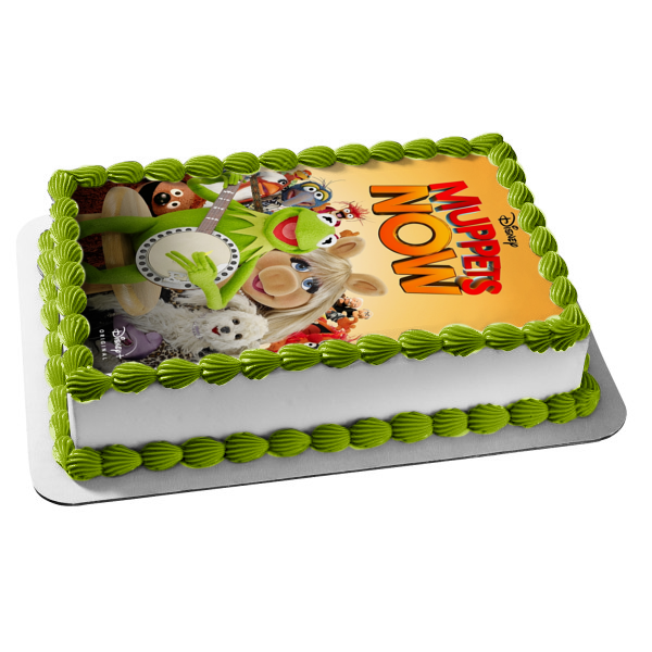 Muppets Now Disney Kermit the Frog Miss Piggy Gonzo Animal Fozzie the Bear Edible Cake Topper Image ABPID52438