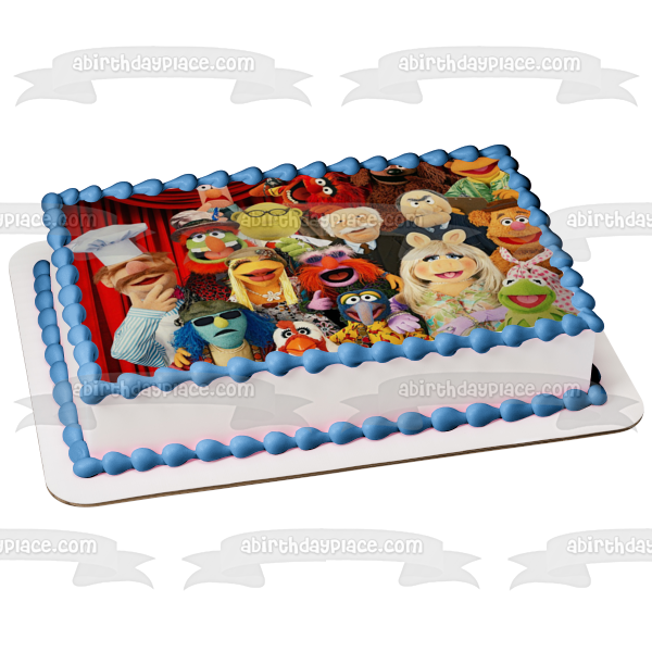 Disney Muppets Now Miss Piggy Kermit the Frog Animal Fozzie the Bear Beaker Gonzo Edible Cake Topper Image ABPID52439