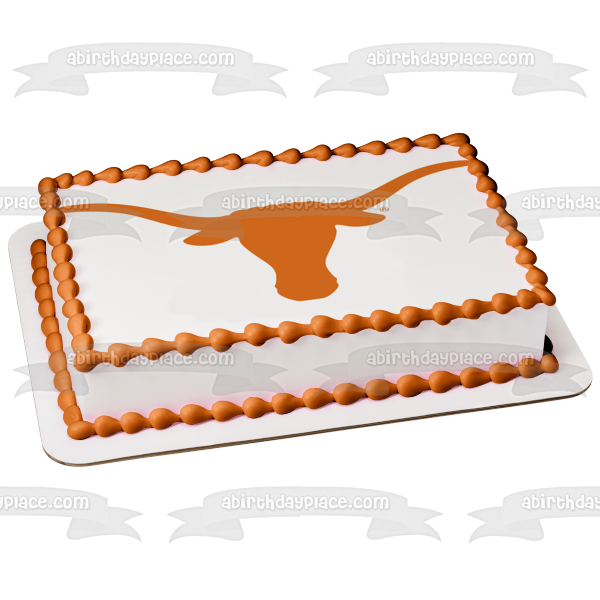 The University of Texas Longhorn Logo NCAA Texas Longhorns Athletics University of Texas at Austin Edible Cake Topper Image ABPID24504