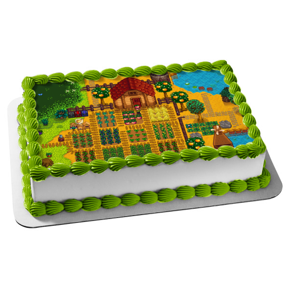 Stardew Valley Farm House PC Gaming Farming RPG Edible Cake Topper Image ABPID52627