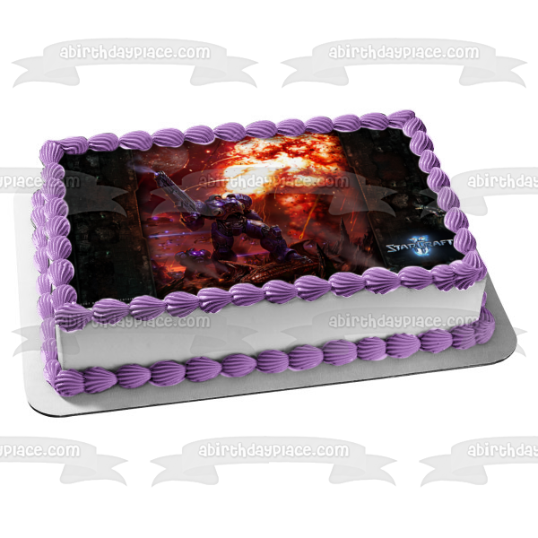 Starcraft Terran Space Marine Blizzard RTS Gaming Edible Cake Topper Image ABPID52638