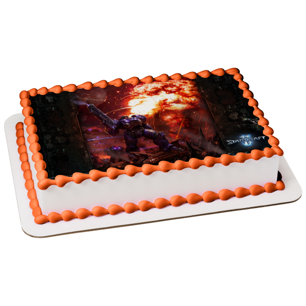Starcraft Terran Space Marine Blizzard RTS Gaming Edible Cake Topper Image ABPID52638