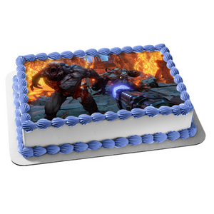 Doom Eternal Sci-Fi Shooter FPS Gaming Monsters Edible Cake Topper Image ABPID52647