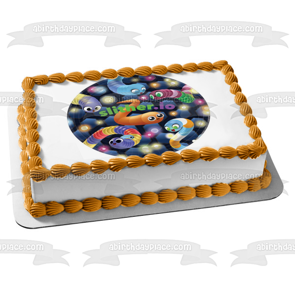 Slither.Io Avatar Snake Skins Edible Cake Topper Image ABPID00844