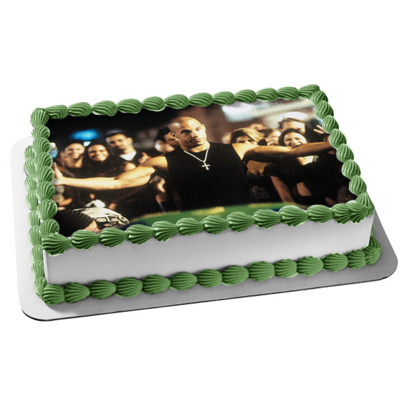 The Fast and the Furious Vin Diesal Edible Cake Topper Image ABPID00847