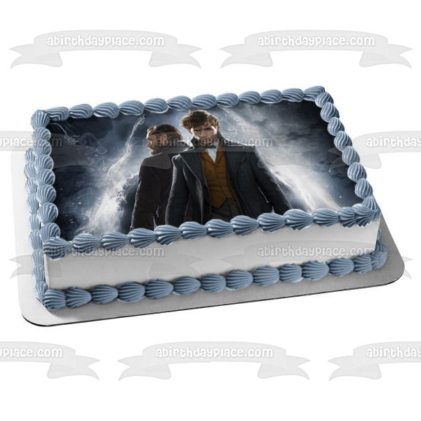 Fantastic Beasts: The Crimes of Grindelwald Newt and Dumbledore Edible Cake Topper Image ABPID00860