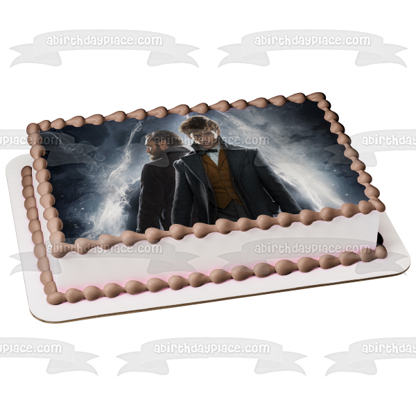 Fantastic Beasts: The Crimes of Grindelwald Newt and Dumbledore Edible Cake Topper Image ABPID00860