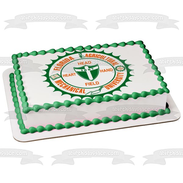 Florida A&M University Logo Agricultural Mechanical Edible Cake Topper Image ABPID00915