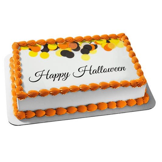 Happy Halloween Edible Cake Topper Image ABPID52691