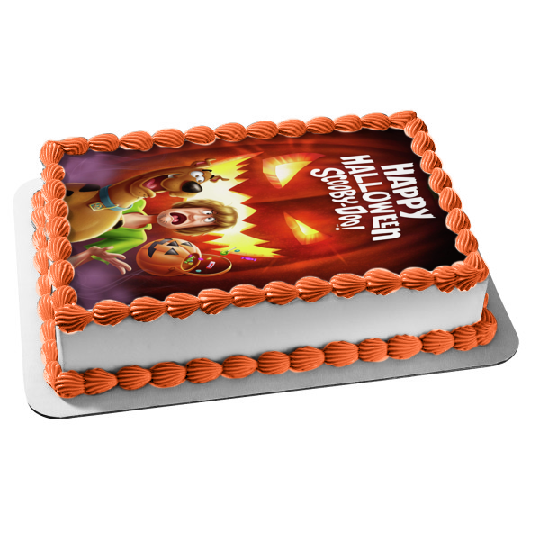Scooby-Doo Happy Halloween Shaggy Scooby Scary Pumpkins Edible Cake Topper Image ABPID52696