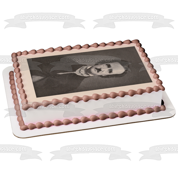 Edgar Allan Poe Literature Poetry Classic Author Edible Cake Topper Image ABPID52652