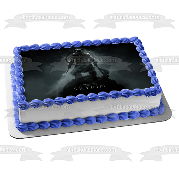 The Elder Scrolls V: Skyrim Dragonborn RPG Bethesda Edible Cake Topper Image ABPID52660