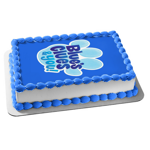Blue's Clues & You! Blue's Pawprint Edible Cake Topper Image ABPID52502