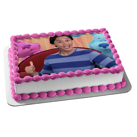 Blue's Clues & You! Josh Blue Magenta Edible Cake Topper Image ABPID52504