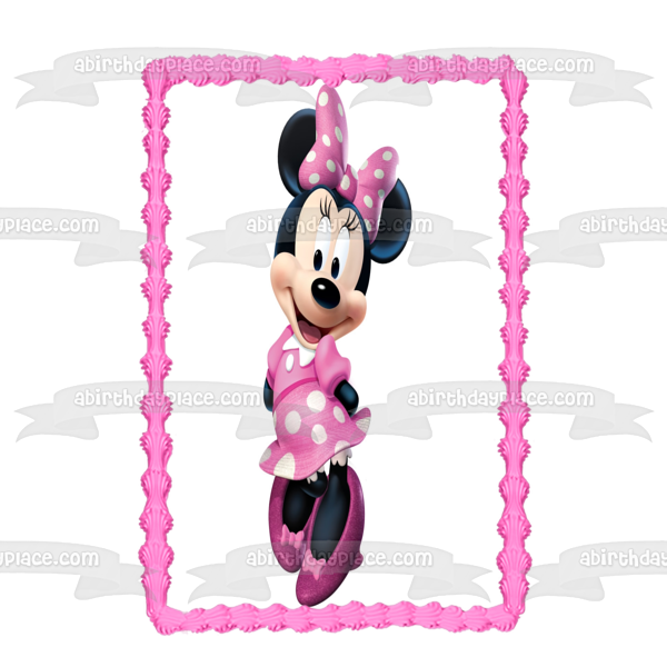 Minnie Mouse Edible Cake Topper Image ABPID03501