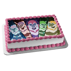 Voltron: Legendary Defender World Paladins of Voltron Keith Shiro Lance Hunk Pidge Animated Show Edible Cake Topper Image ABPID52784