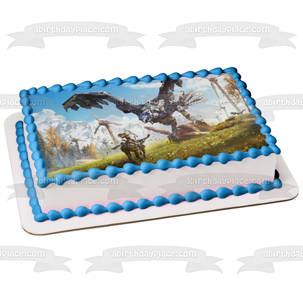 Horizon Zero Dawn Aloy Stormbird Gaming PS4 Edible Cake Topper Image ABPID52736