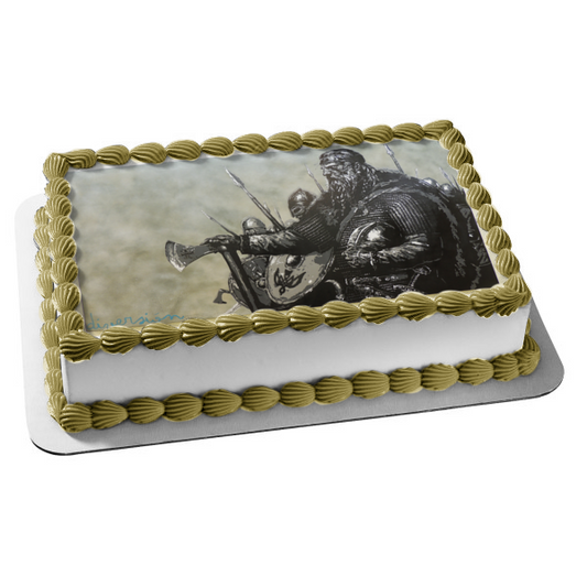 Medieval Vikings Edible Cake Topper Image ABPID52740