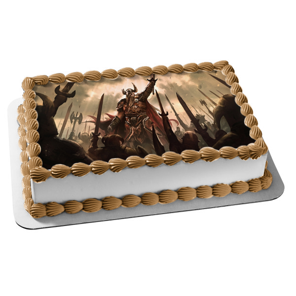 Viking Medieval Sword Warrior Norse Edible Cake Topper Image ABPID52741