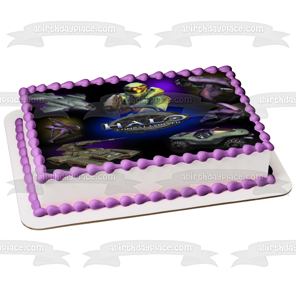 Halo Combat Evolved Warthog and Marines Edible Cake Topper Image ABPID03834