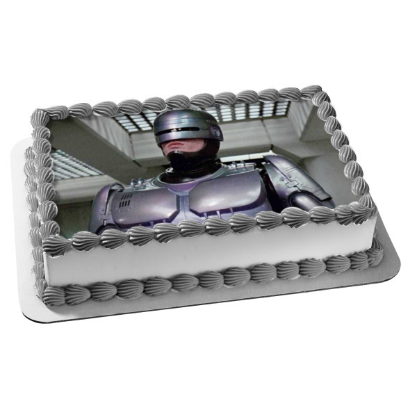Robocop Dystopian Sci Fi Action Movie Classic Edible Cake Topper Image ABPID52792