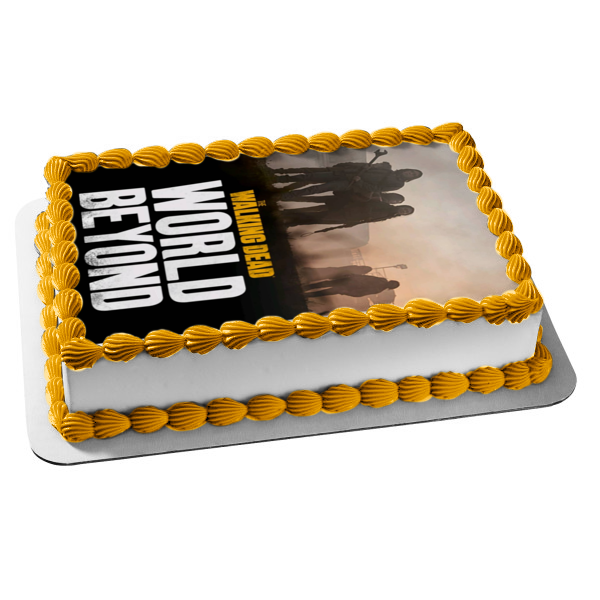 Walking Dead World Beyond Zombie TV Poster Edible Cake Topper Image ABPID52812