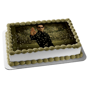 The Matrix Keanu Reeves Neo Sci Fi Action Movie Edible Cake Topper Image ABPID52821