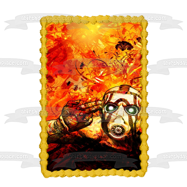 Borderlands Soldiers Psychos Orange Red Video Game Edible Cake Topper Image ABPID52859
