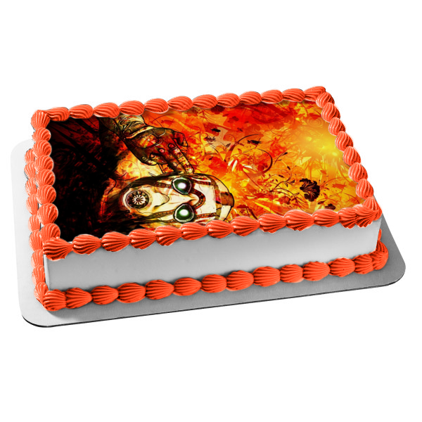 Borderlands Soldiers Psychos Orange Red Video Game Edible Cake Topper Image ABPID52859