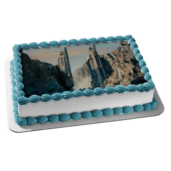 The Lord of the Rings Gate of Argonath Fantasy Movie Edible Cake Topper Image ABPID52865