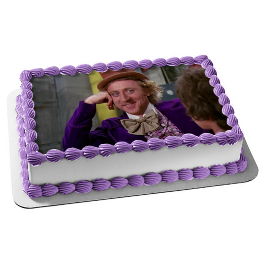 Willy Wonka and the Chocolate Factory Gene Wilder Roald Dahl Film Edible Cake Topper Image ABPID52883