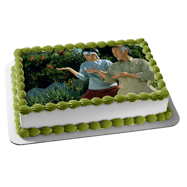 Karate Kid Kung Fu Martial Arts Mr. Miyagi Daniel Larusso Edible Cake Topper Image ABPID52887