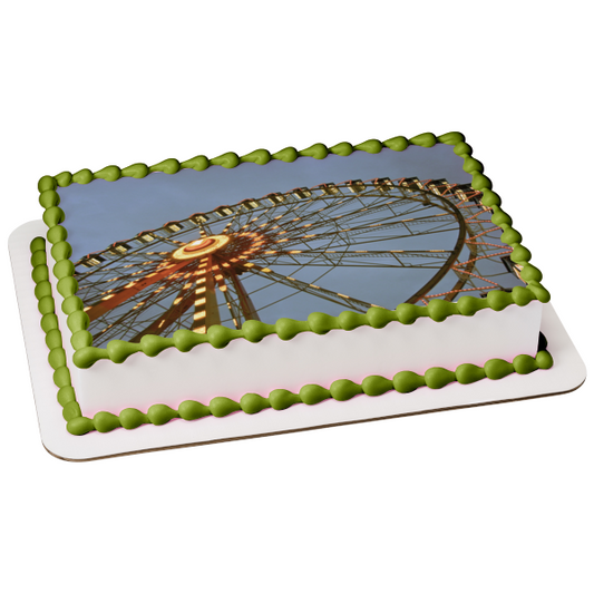 Ferris Wheel Carnival Outdoor Engineering Park Edible Cake Topper Image ABPID52889