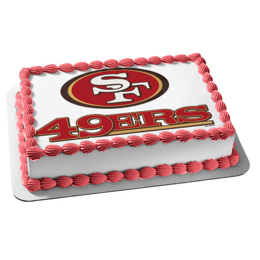 San Francisco 49ers Logo NFL Edible Cake Topper Image ABPID05230