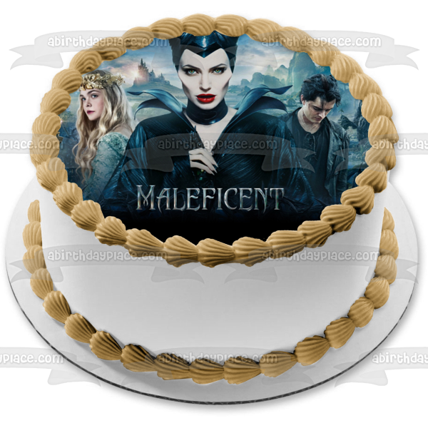 Maleficent Aurora Diaval Edible Cake Topper Image ABPID21875