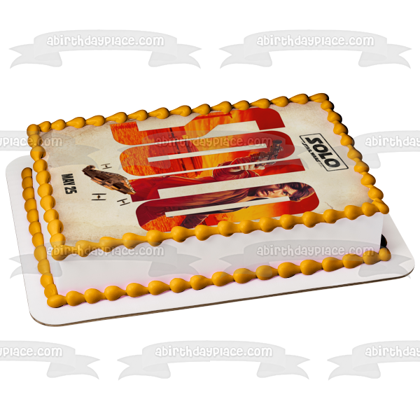 Star Wars Solo Han Solo Millennium Falcon Edible Cake Topper Image
