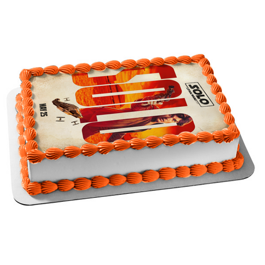 Star Wars Solo Han Solo Millennium Falcon Edible Cake Topper Image ABPID00943