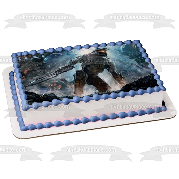 Halo 4 Master Chief Edible Cake Topper Image ABPID01178