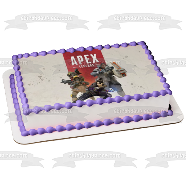 Apex Legends Logo Wraith Gibraltar Bloodhound Edible Cake Topper Image ABPID27354