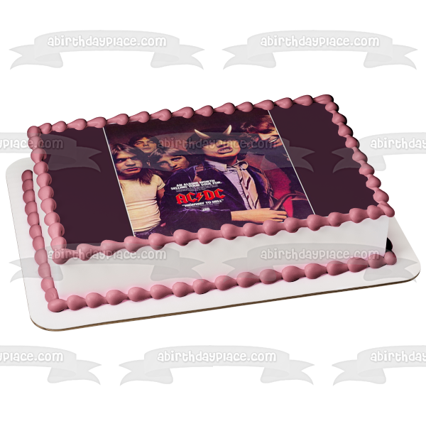 AC/DC Highway to Hell Album Cover Edible Cake Topper Image ABPID01112