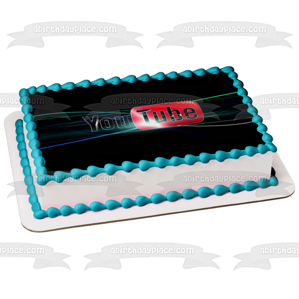 Youtube Logo Edible Cake Topper Image ABPID52925