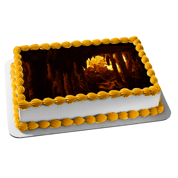 Cave Rocks Edible Cake Topper Image ABPID52936