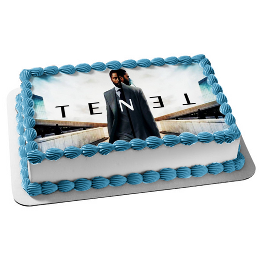Tenet Christopher Nolan Movie Poster Edible Cake Topper Image ABPID52968