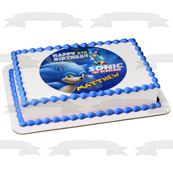 Sonic Dash Edible Image Cake Topper Personalized Birthday Sheet Custom -  PartyCreationz