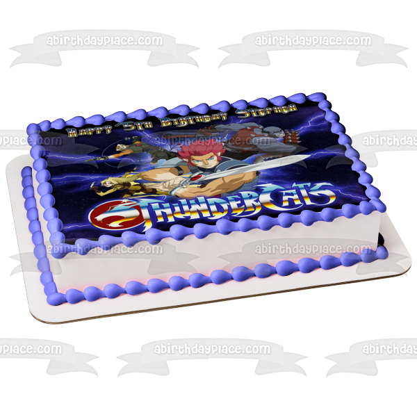 Thundercats Lion-O Cheetara Panthro Tygra Happy Birthday Your Personalized Name Edible Cake Topper Image ABPID52999