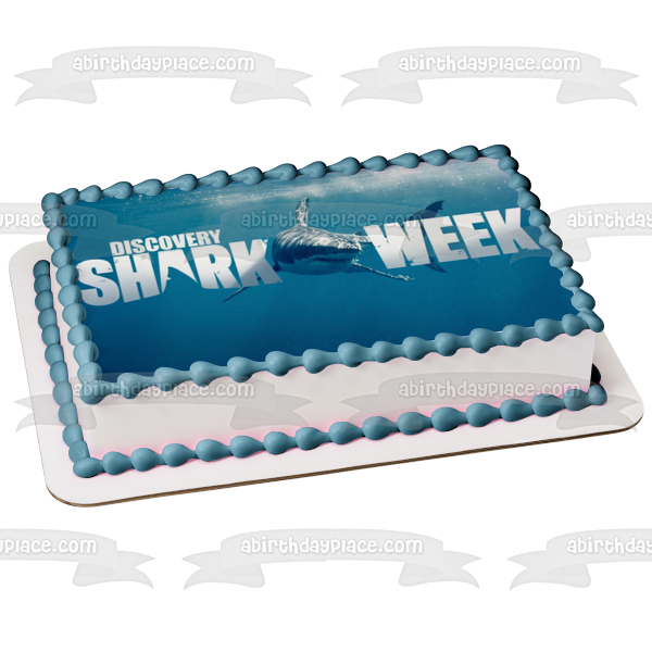 Discovery Channel Shark Week TV Poster Ocean Wildlife Edible Cake Topper Image ABPID53004