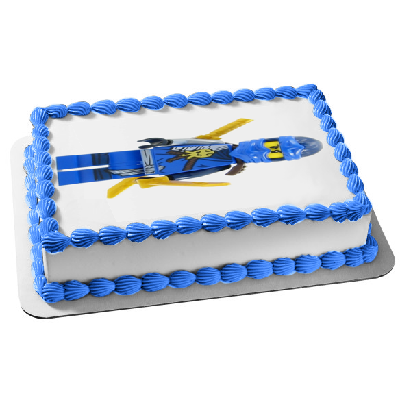 LEGO Ninjago Blue Jay Golden Sword Edible Cake Topper Image ABPID01191