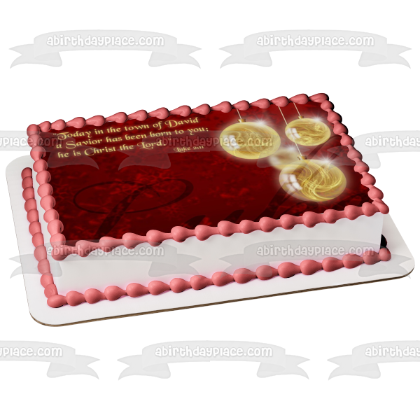 Merry Christmas Religious Inspirational Edible Cake Topper Image ABPID53062