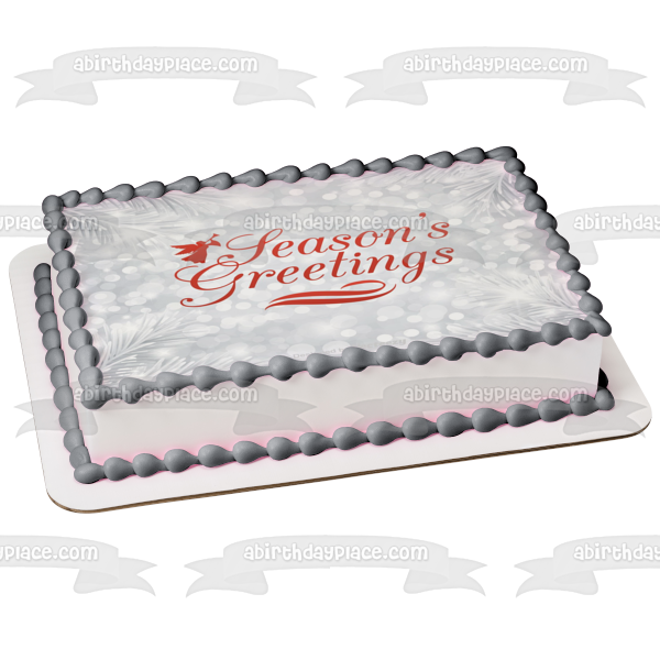 Season's Greetings Angel Edible Cake Topper Image ABPID53080