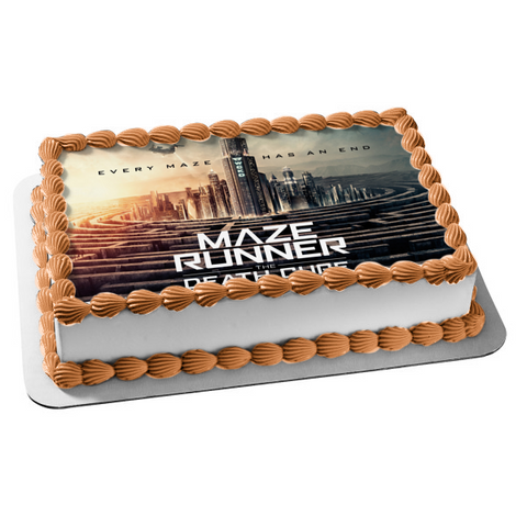 Maze Runner the Death Cure Every Maze Has an End Edible Cake Topper Image ABPID01309